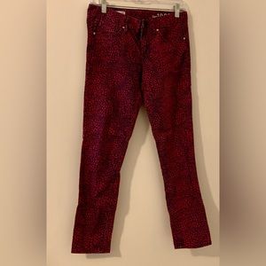 Gap Size 27 Always Skinny Pink Blue Pattern Jeans